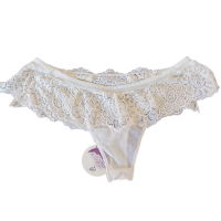 LUNA PRECIOUS BOXER LACE SLIP WHITE