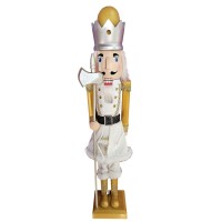 CHRISTMAS WHITE NUTCRACKER 55cm