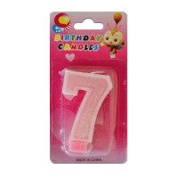 BIRTHDAY GLITTER CANDLE No 7