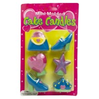 MINI MOLDED CAKE CANDLES GIRL 6PCS