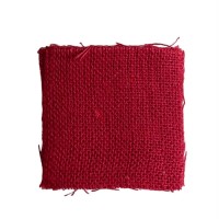 SQUARE JAR BURLAP RED FABRIC 12cm x 25pcs