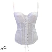 LUNA CROCHET WHITE RETRO CORSET