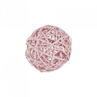 PINK DECORATIVE BAMBOO BALL 5cm