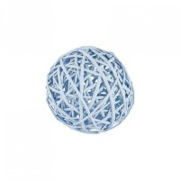 L. BLUE DECORATIVE BAMBOO BALL 5cm