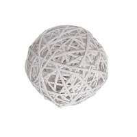 WHITE DECORATIVE BAMBOO BALL 25cm