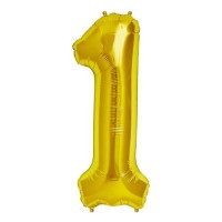 FOIL GOLD BALLOON No1  44cm