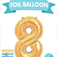 FOIL GOLD BALLOON No8  44cm