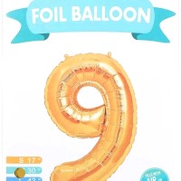 FOIL GOLD BALLOON No9  44cm