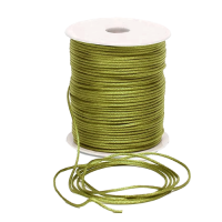 SATIN RAT TAIL CORD OLIVE GREEN 1mm x 100m