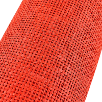 PAPER MESH RED FABRIC 50cm X 5m