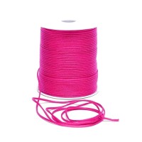 SATIN RAT TAIL CORD 1mm x 100m FUSHCIA