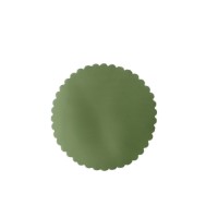 ROUND JAR SATIN OLIVE GREEN FABRIC 10cm x 100pcs