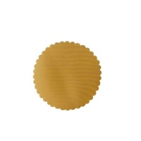 ROUND JAR SATIN GOLD FABRIC 10cm x 100pcs