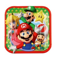 Super Mario Paper Plates 18 cm pack 8 pcs