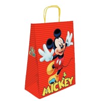 ΤΣΑΝΤΑ ΔΩΡΟΥ ΧΑΡΤΙΝΗ MICKEY MOUSE ΚΟΚΚΙΝΗ 32cm 32x24x10cm 25TEM