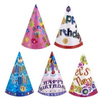 PARTY PAPER HATS 6pcs  20cm