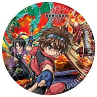 ΧΑΡΤΙΝΑ ΠΙΑΤΑ ΠΑΡΤΥ BAKUGAN 19.5cm  10τεμ