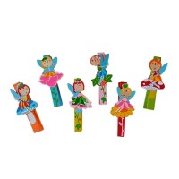 WOODEN FAIRY PEGETS SET OF 6